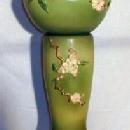 Roseville Art Pottery APPLE BLOSSOM Green Pedestal
