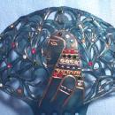 Jewelry Celluloid Rhinestone Hair Comb - Unusual King Tut Design vintage