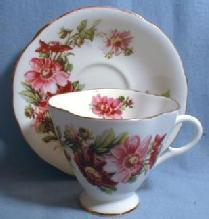 Cup and Saucer - Clarence Bone China Pottery Porcelain