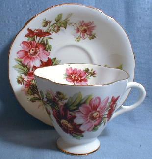 Cup and Saucer - Clarence Bone China Pottery Porcelain