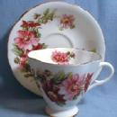 Cup and Saucer - Clarence Bone China Pottery Porcelain