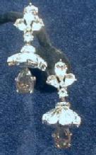 Jewelry Signed Trifari BALLERINA Rhinestone Earrings - Vintage Costume Jewelry