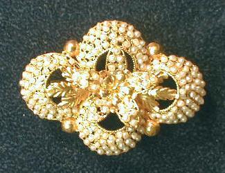 Pearl Jewelry vintage Victorian Seed Pearl Brooch - jewelry