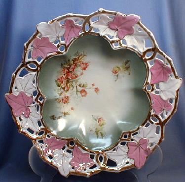Meissen or Old Paris Pierced Rim Bowl - Large Antique