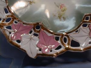 Meissen or Old Paris Pierced Rim Bowl - Large Antique