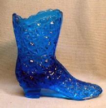 Fenton Glass Boot - Daisy & Button Victorian High Top Shoe