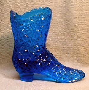 Fenton Glass Boot - Daisy & Button Victorian High Top Shoe