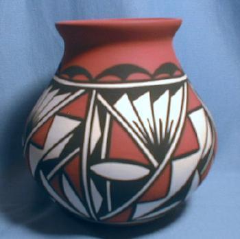 old vintage Acoma Artist Signed Pot - Native American Indian Pottery - ethnographic