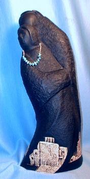 old vintage Native American Indian Artist Jobeth Maize - Zuni Figure of OLLA MAIDEN - ethnographic pottery