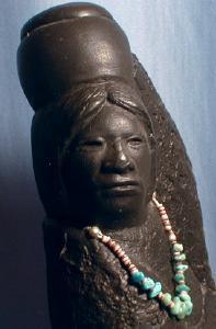 old vintage Native American Indian Artist Jobeth Maize - Zuni Figure of OLLA MAIDEN - ethnographic pottery