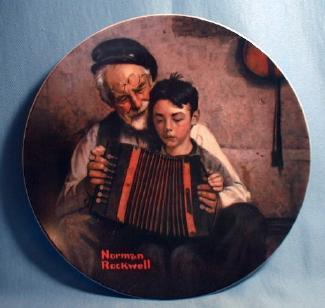 Norman Rockwell Plate THE MUSIC MAKER Limited Edition Porcelain Plate
