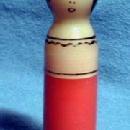 LUTZ Ribbon Art Glass Mini Perfume - Bakelite Pocket Purfume - Figural Lady Head Case