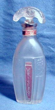 WRISLEY Rose Perfume Glass Bottle - Antique French or Czech
