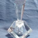 Faceted Lead Crystal Perfume Glass Bottle - Paperweight Art Glass Parfum