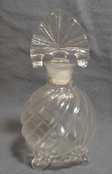 SWIRL Perfume Bottle - Vintage Imperial Glass Cologne Bottle