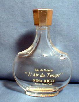 French L'AIR du TEMPS Nina Ricci Eau de Toilette - Glass Perfume Bottle
