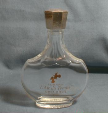 French Lalique Bottle Nina Ricci L'AIR de TEMPS Eau de PArfum - Vintage Glass Mini Perfume Bottle