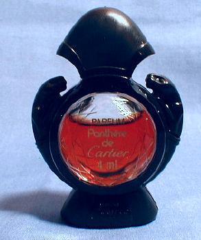 Minature PANTHERE de CARTIER Pafum - Vintage Mini Glass Perfume Bottle Original Box