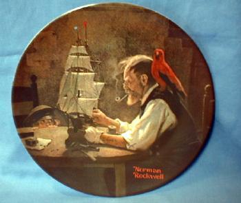 Limited edition Norman Rockwell THE SHIP BUILDER - Limited Edition Porcelain Plate