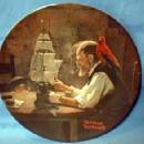Limited edition Norman Rockwell THE SHIP BUILDER - Limited Edition Porcelain Plate