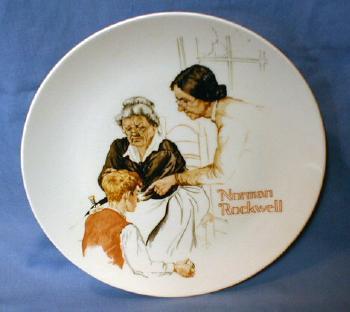Limited Norman Rockwell THE BROKEN WINDOW - Limited Edition Porcelain Plate
