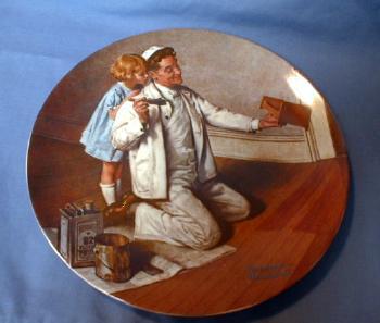 Limited Norman Rockwell THE PAINTER Limited Edition Porcelain Plate