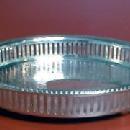 vintage Silverplate Vanity/Perfume Tray - LR Silver Pierced Rim Tray
