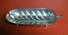 vintage Einglish Silver Mfg Footed Oval Serving Bowl