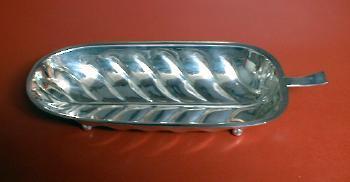 vintage Einglish Silver Mfg Footed Oval Serving Bowl