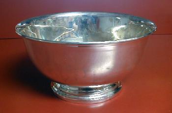 vintage Extra Large Silver Plate Footed Bowl - silverplate