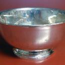 vintage Extra Large Silver Plate Footed Bowl - silverplate