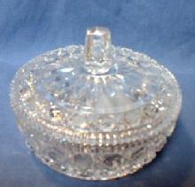 Pressed Glass Covered Candy Dish