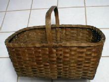 old vintage Native American Indian Splint Basket - ethnographic
