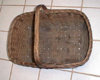 old vintage Native American Indian Splint Basket - ethnographic