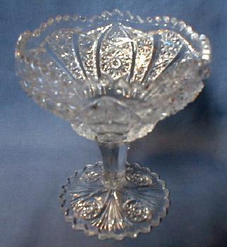 Pressed Glass Compote or Pedestal Bowl