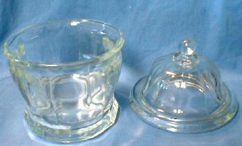 Glass Creamer & Covered Sugar Bowl