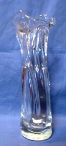 Heavy Clear Glass GROTESQUE Vase