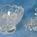 glass Lead Crystal Covered Candy Dish - LARGE Glass Compote