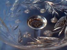 Cut Glass Sugar Bowl - Lead Crystal