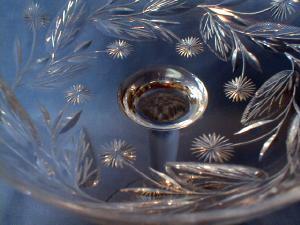 Cut Glass Sugar Bowl - Lead Crystal