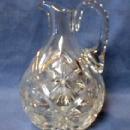 Cut Glass Cruet Pitcher - Lead Crystal Jug
