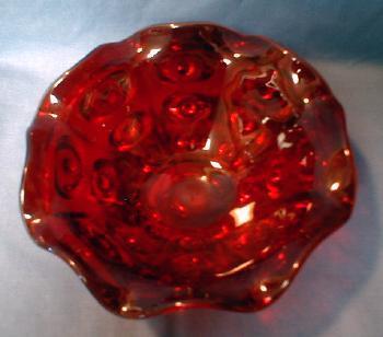 Ruby Red Glass Bowl