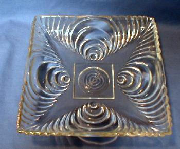 Hazel Atlas Depression Era Glass Square Shallow Bowl