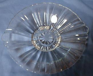 OLD CAFE Handled Candy Dish - Hocking glass