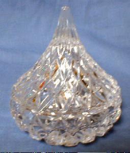 Hershey Chocolate Candy Dish - Crystal Glass Covered Dish or Box