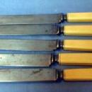 antique French Ivory Landers Frary & Clark Cutlery - Group of 5 knives - metalware