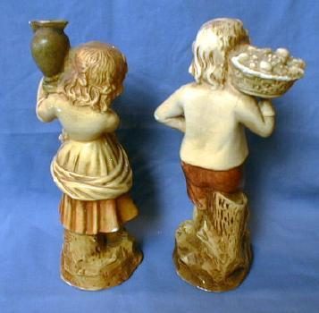 old vintage Pair of Colonial Figurines - Chalkware by NEW