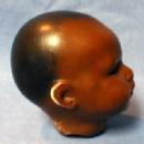 vintage HEUBACH KOPPLESDORF BLACK BABY DOLL Head - Bisque Porcelain