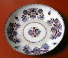 Enameled English Battersea Dish - MOP accents - Enamel on Metal