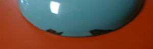 Enameled English Battersea Dish - MOP accents - Enamel on Metal